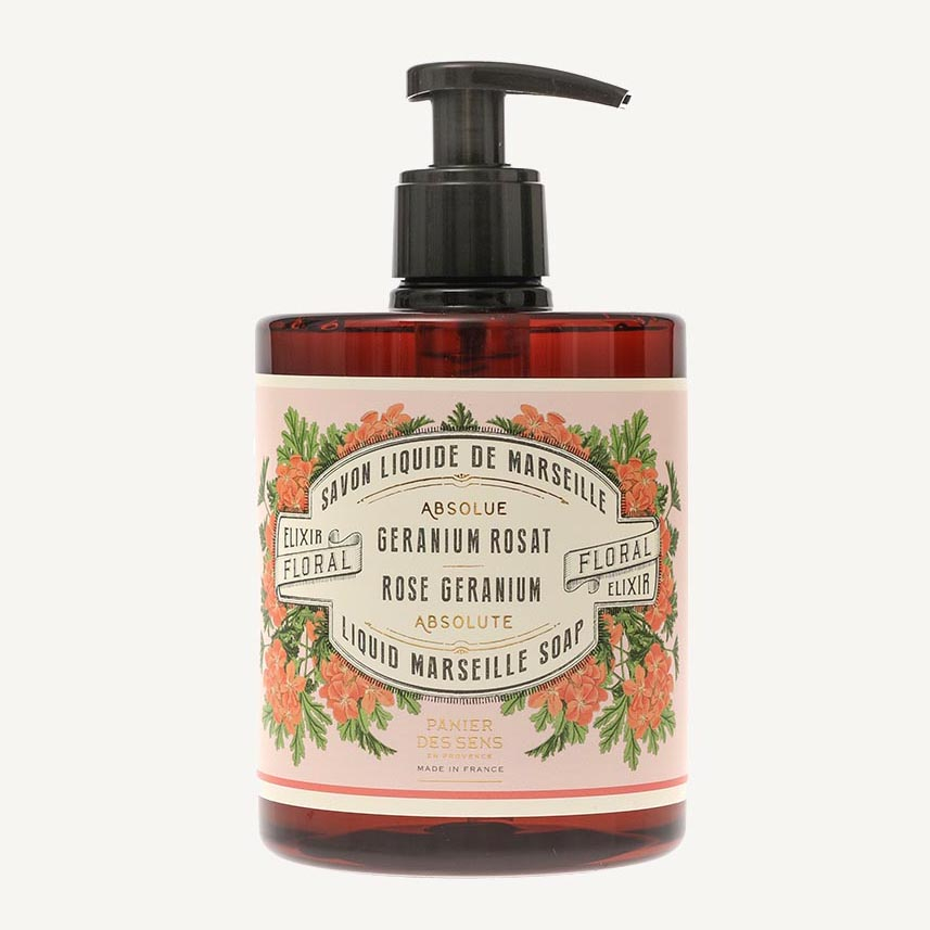 'Rose Geranium' Liquid Marseille Soap - 500 ml