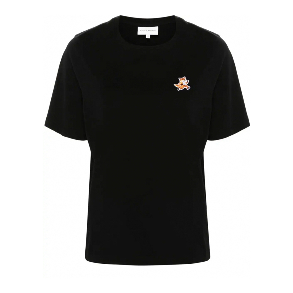 'Speedy Fox-Appliqué' T-Shirt für Damen