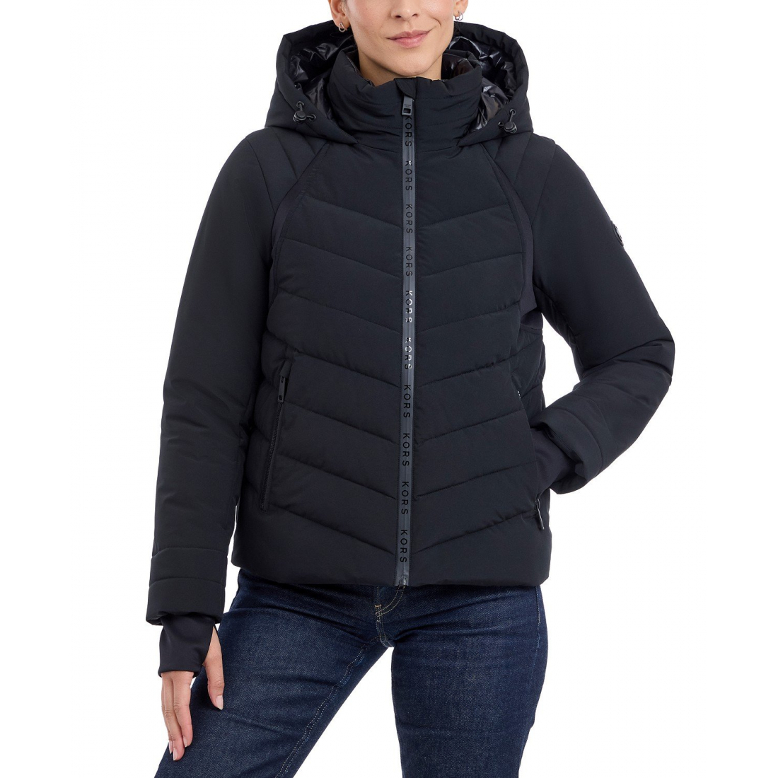 Manteau matelassé 'Logo Hooded' pour Femmes