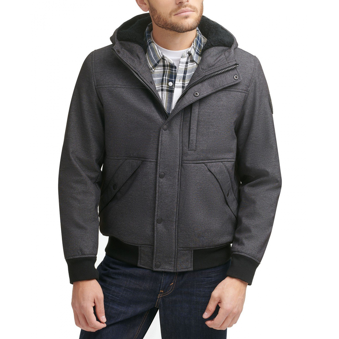 Veste de pluie 'Soft Shell Sherpa Lined Hooded' pour Hommes