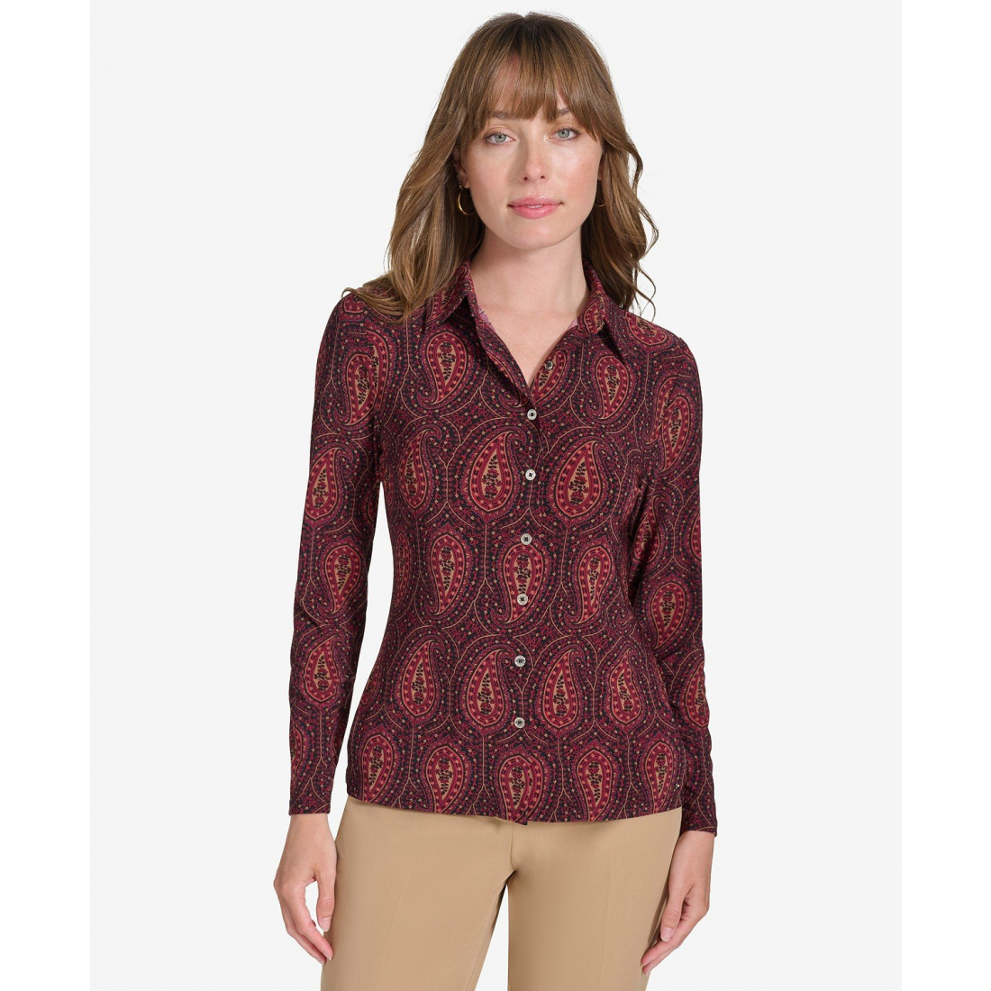 ''Paisley-Print Knit Shirt' pour Femmes