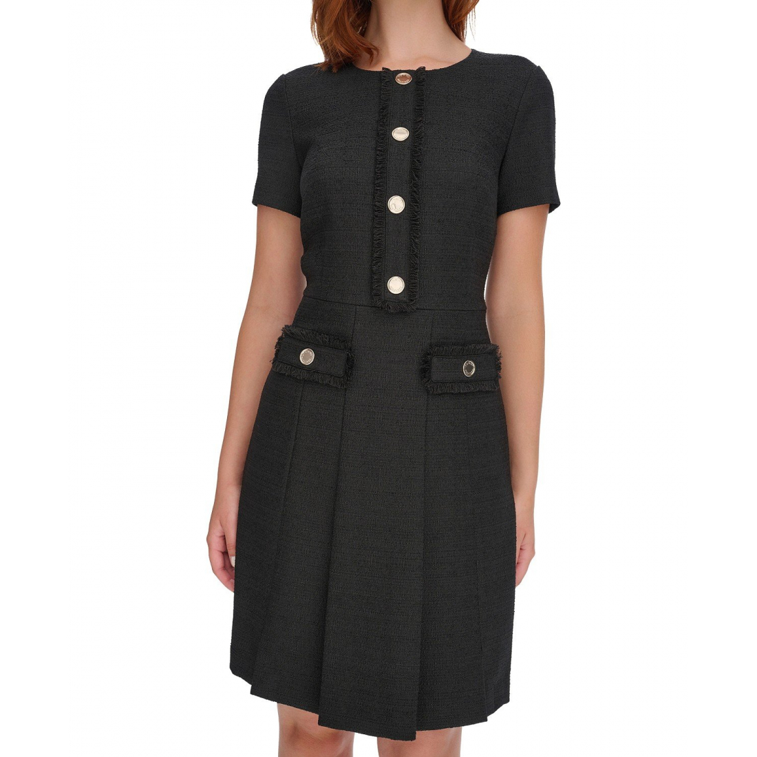 Women's 'Round-Neck Fringe-Trim' Dress