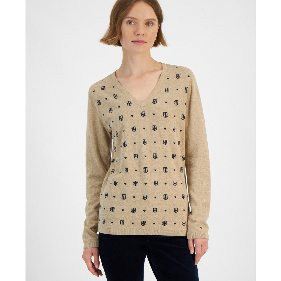 'Jacquard Logo Sweater' pour Femmes