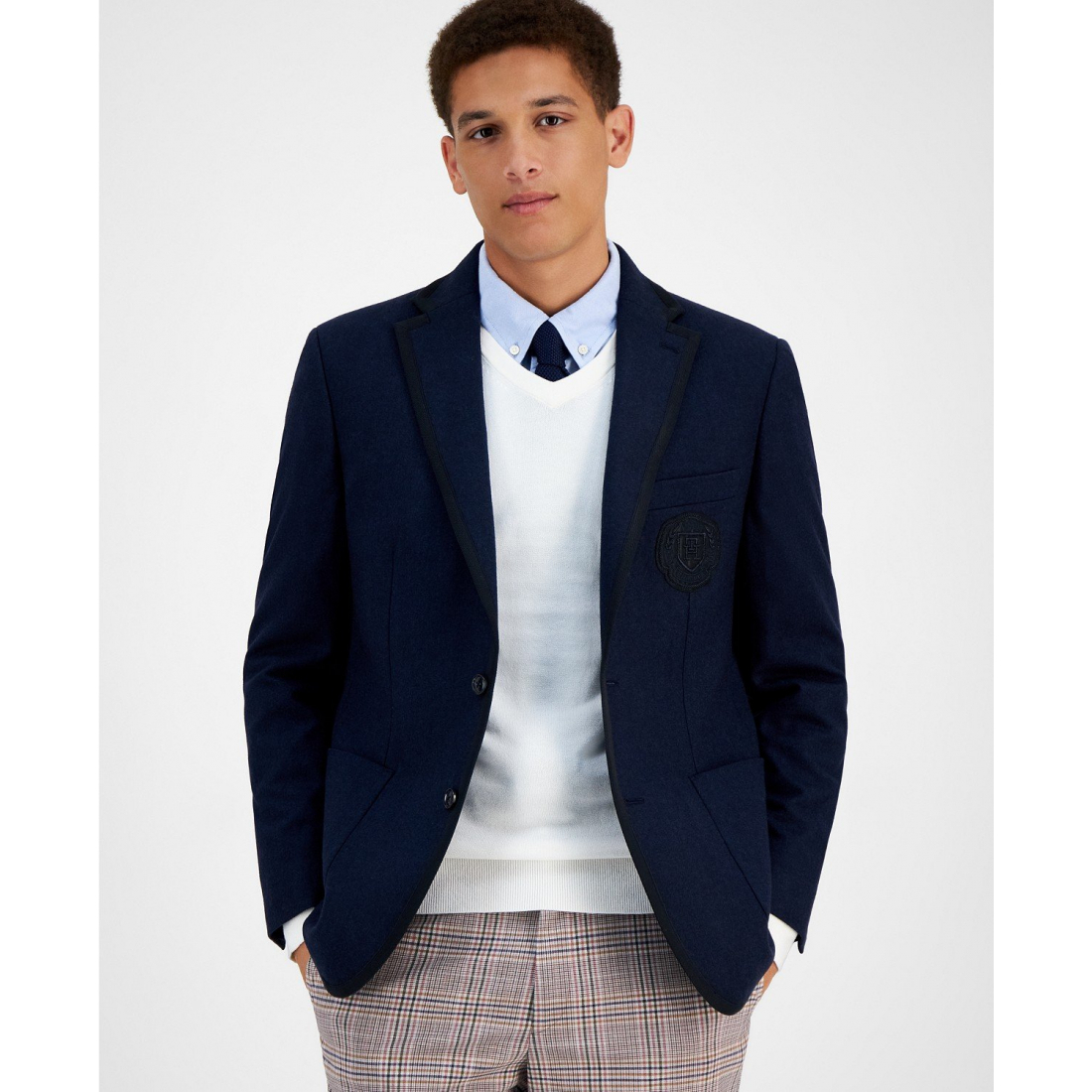 Blazer 'Modern-Fit Wool Blend' pour Hommes