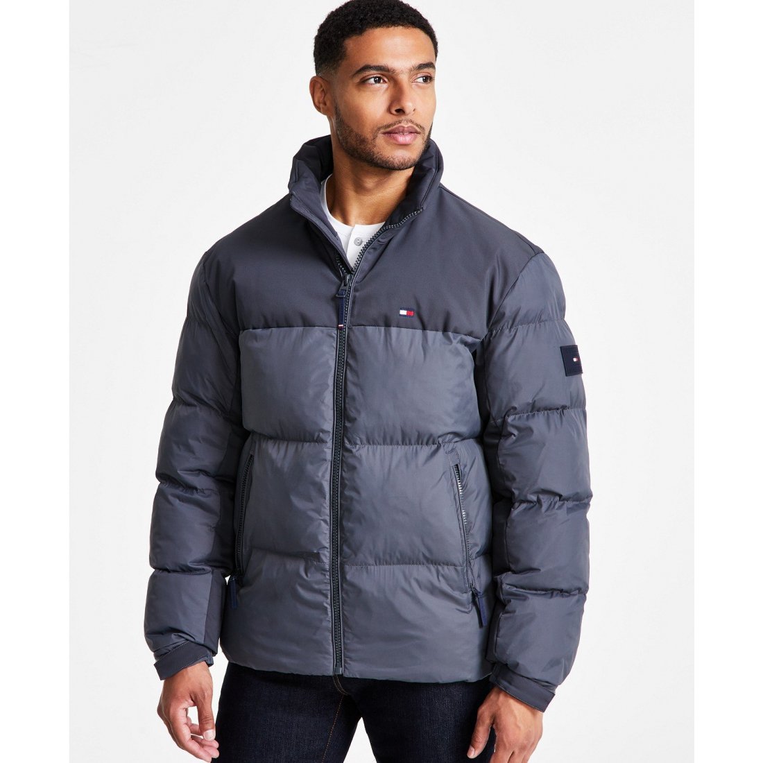 Veste matelassée 'Mixed-Media Puffer Jacket' pour Hommes