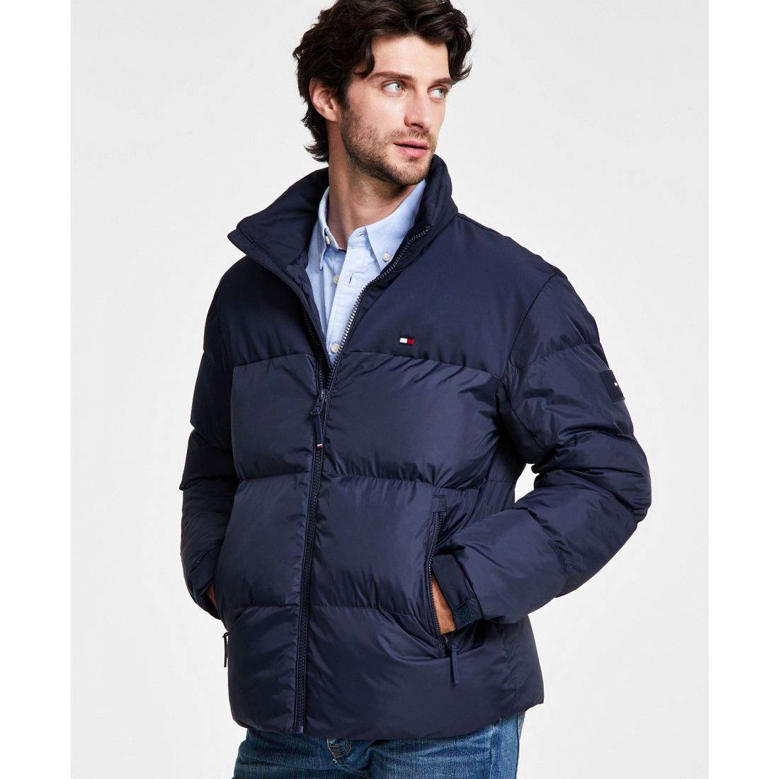 Veste matelassée 'Mixed-Media Puffer Jacket' pour Hommes