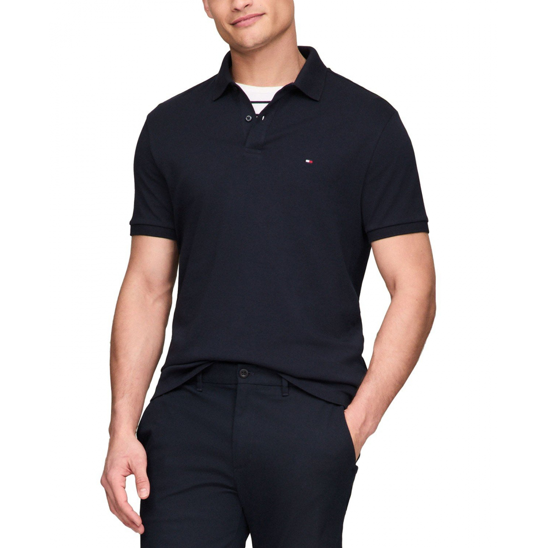 'Regular-Fit Liquid Cotton Polo Shirt' pour Hommes