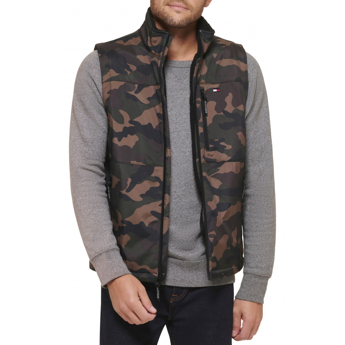 Gilet 'Water Resistant Faux Shearling Lined Quilted' pour Hommes