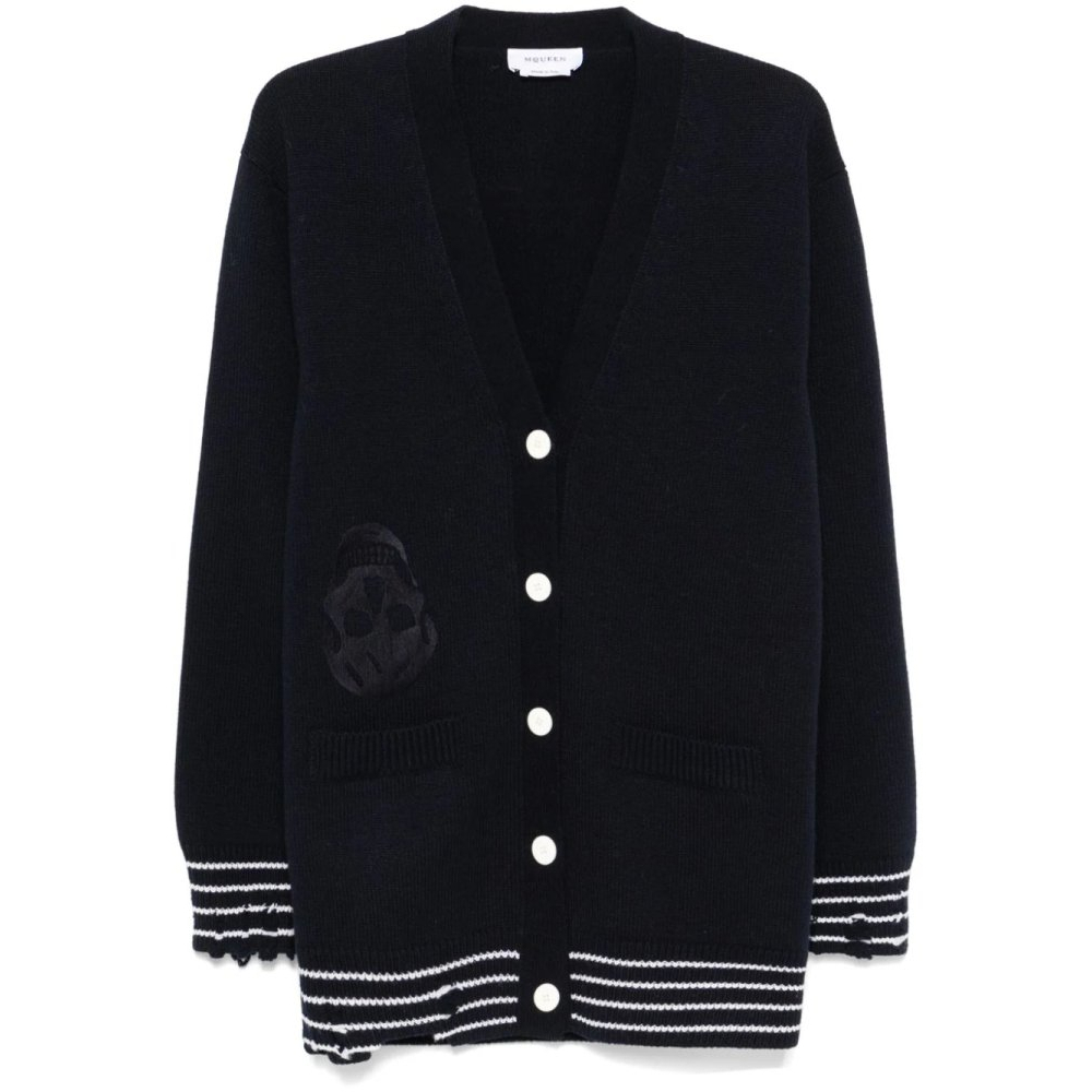 Cardigan 'Reverse Skull-Embroidered' pour Femmes