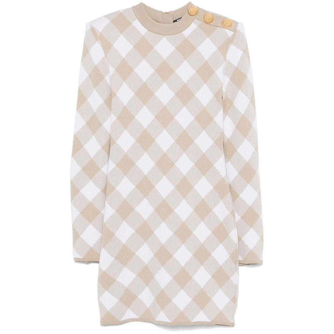 Women's 'Checked' Long-Sleeved Dress