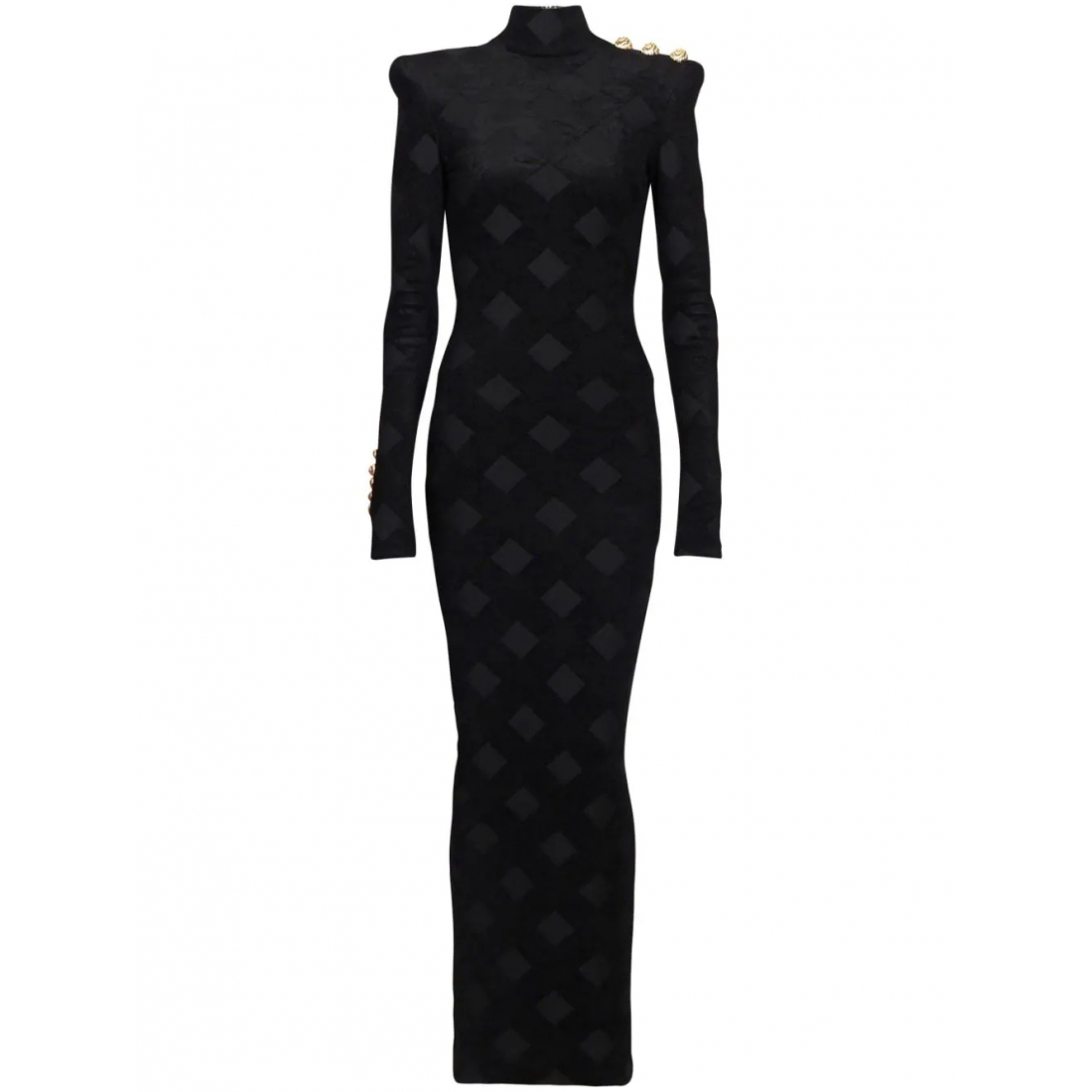 'Gingham Bouclé' Maxi Kleid für Damen