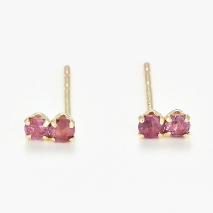 Boucles d'oreilles 'Puces duo Précieuses' pour Femmes