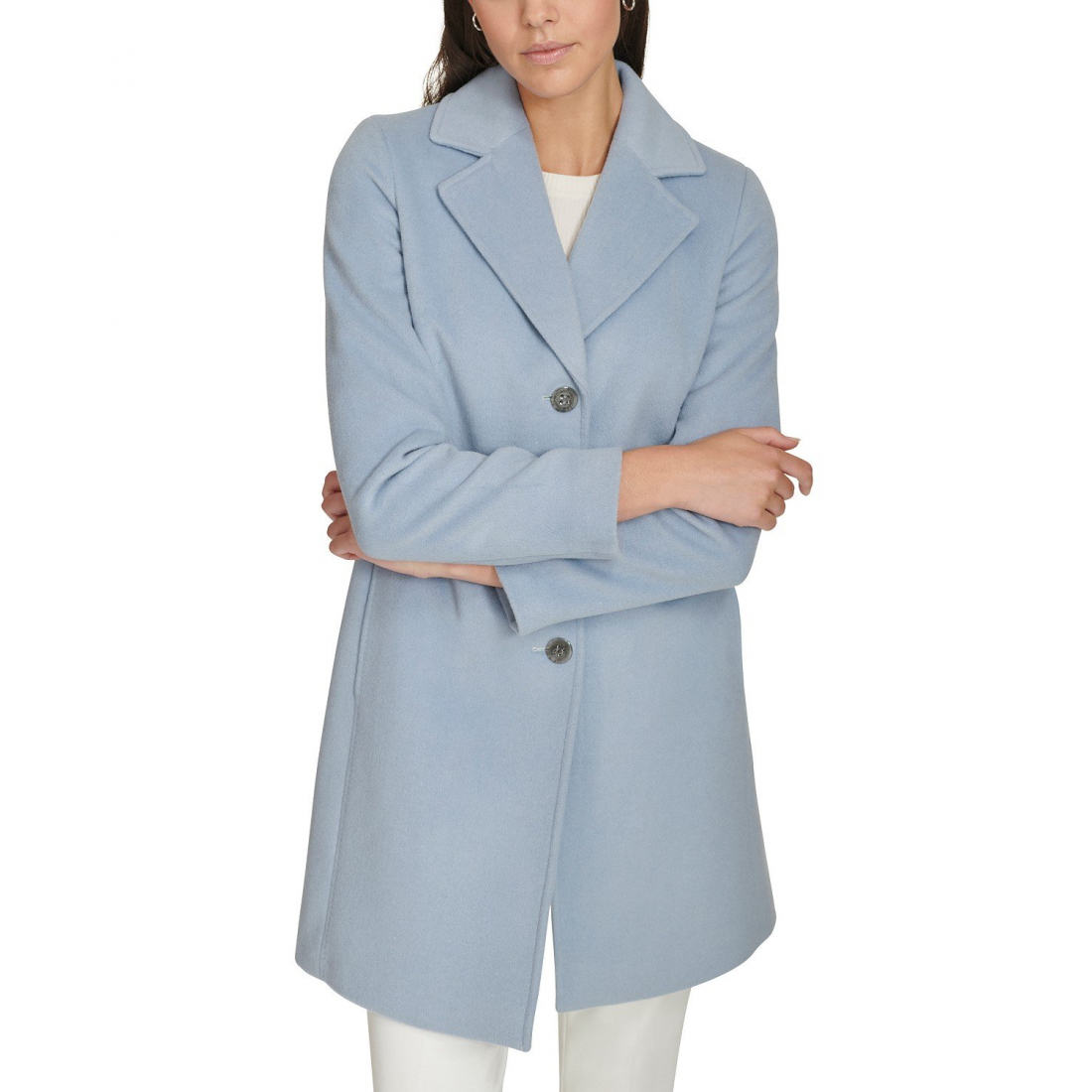 Women's 'Single-Breasted Wool Blend Coat' Coat
