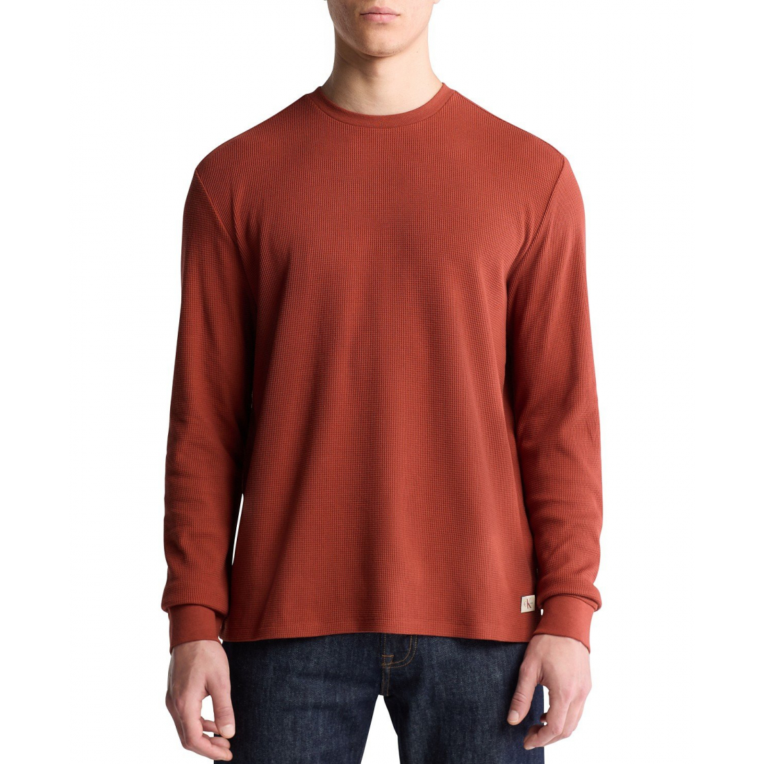 Men's 'Classic-Fit Waffle-Knit Long-Sleeve T-Shirt'