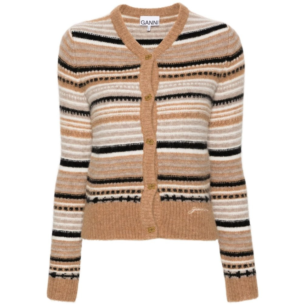 Cardigan 'Logo-Buttons Striped' pour Femmes