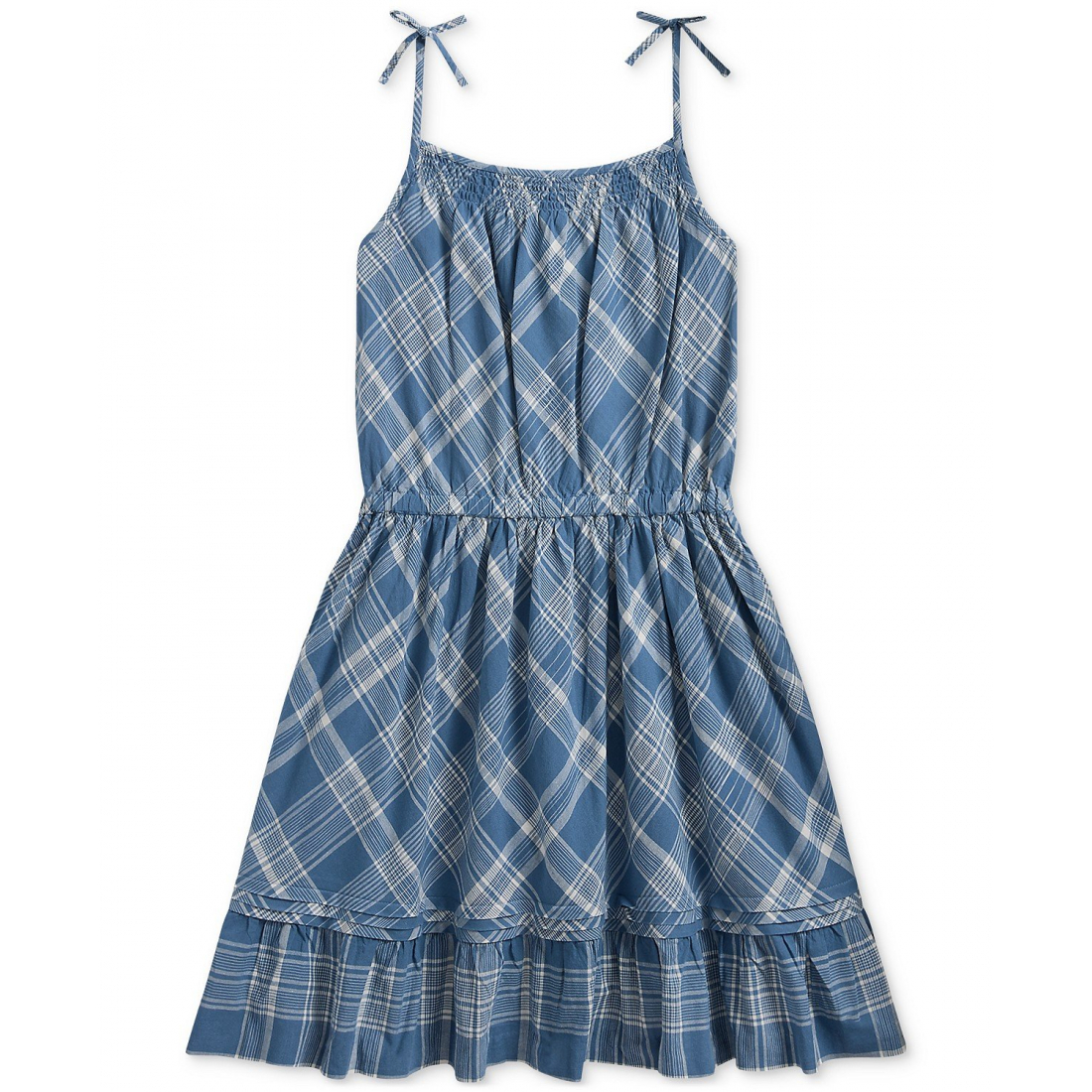 Big Girl's 'Plaid Cotton Madras Dress'
