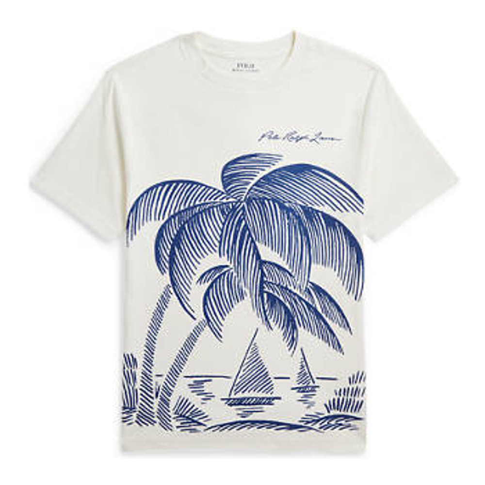 Big Boy's 'Beach Print Cotton Jersey Graphic T-Shirt'