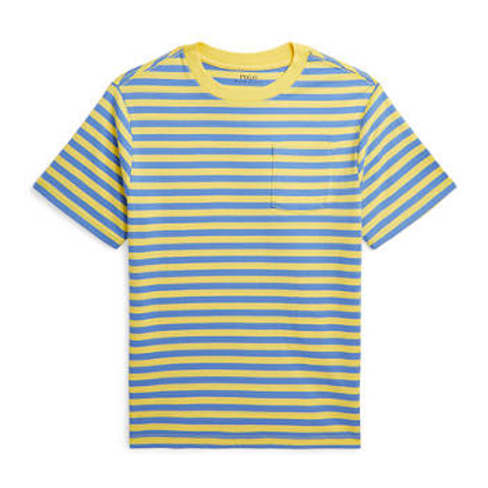 Big Boy's 'Striped Cotton Jersey Pocket T-Shirt'