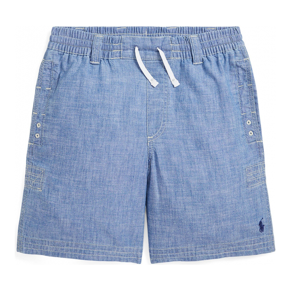 'Indigo Chambray Drawstring Shorts' pour Grands garçons