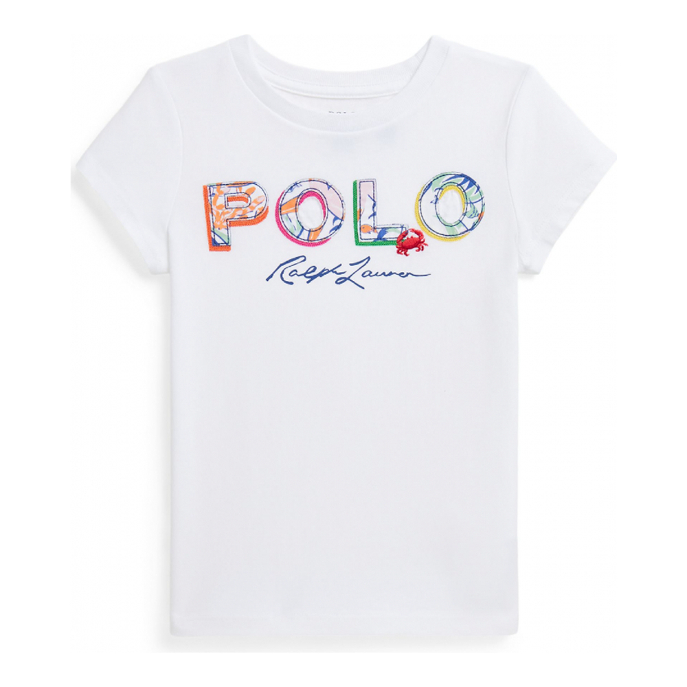 Little Girl's 'Tropical Logo Cotton Jersey T-Shirt'
