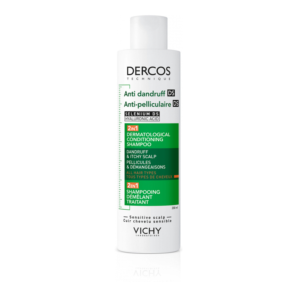 Dercos Shampoing Démêlant Anti-pelliculaire 2 en 1 - 200 ml