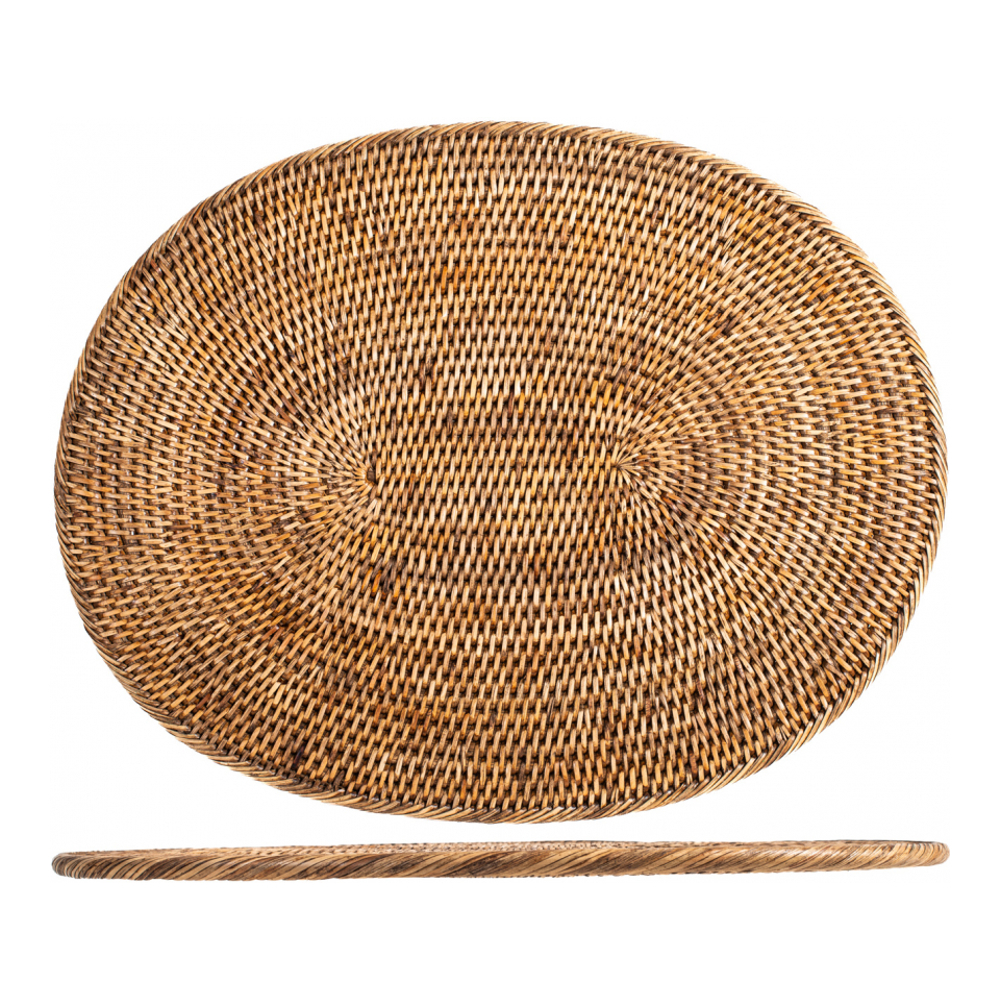 Oval Rattan Placemat 45x35 cm