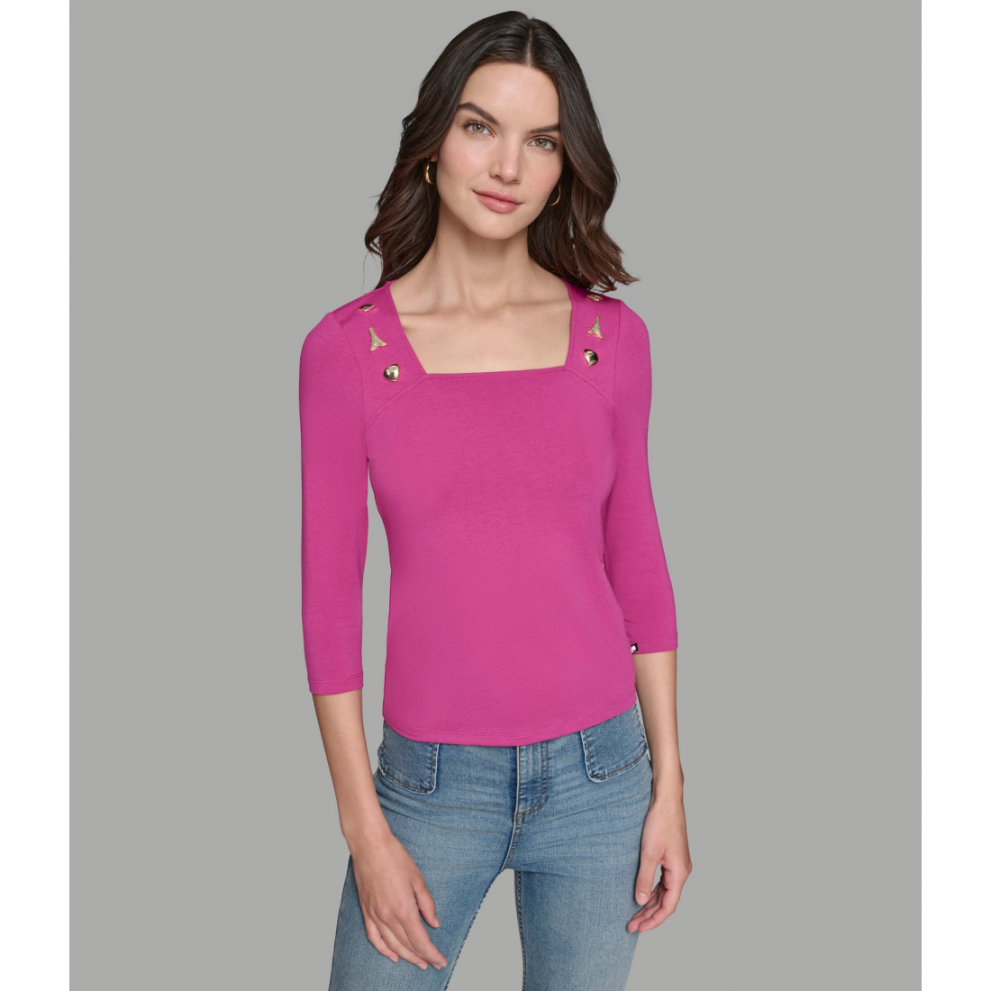 Women's 'Long Sleeve Knit With Pins' Top