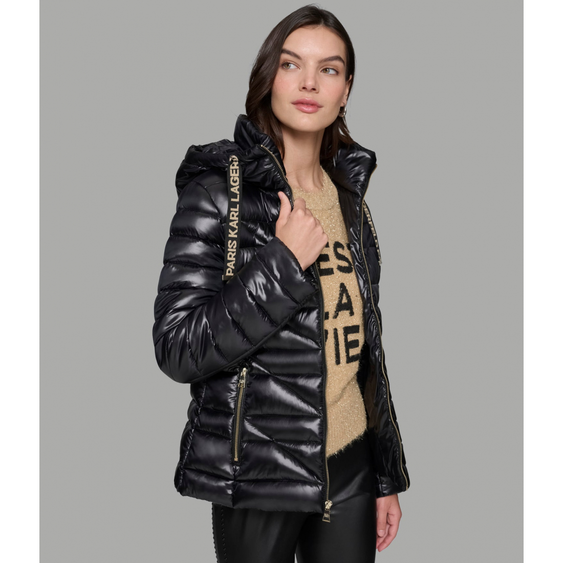 'Short Puffer Jacket With Logo' pour Femmes