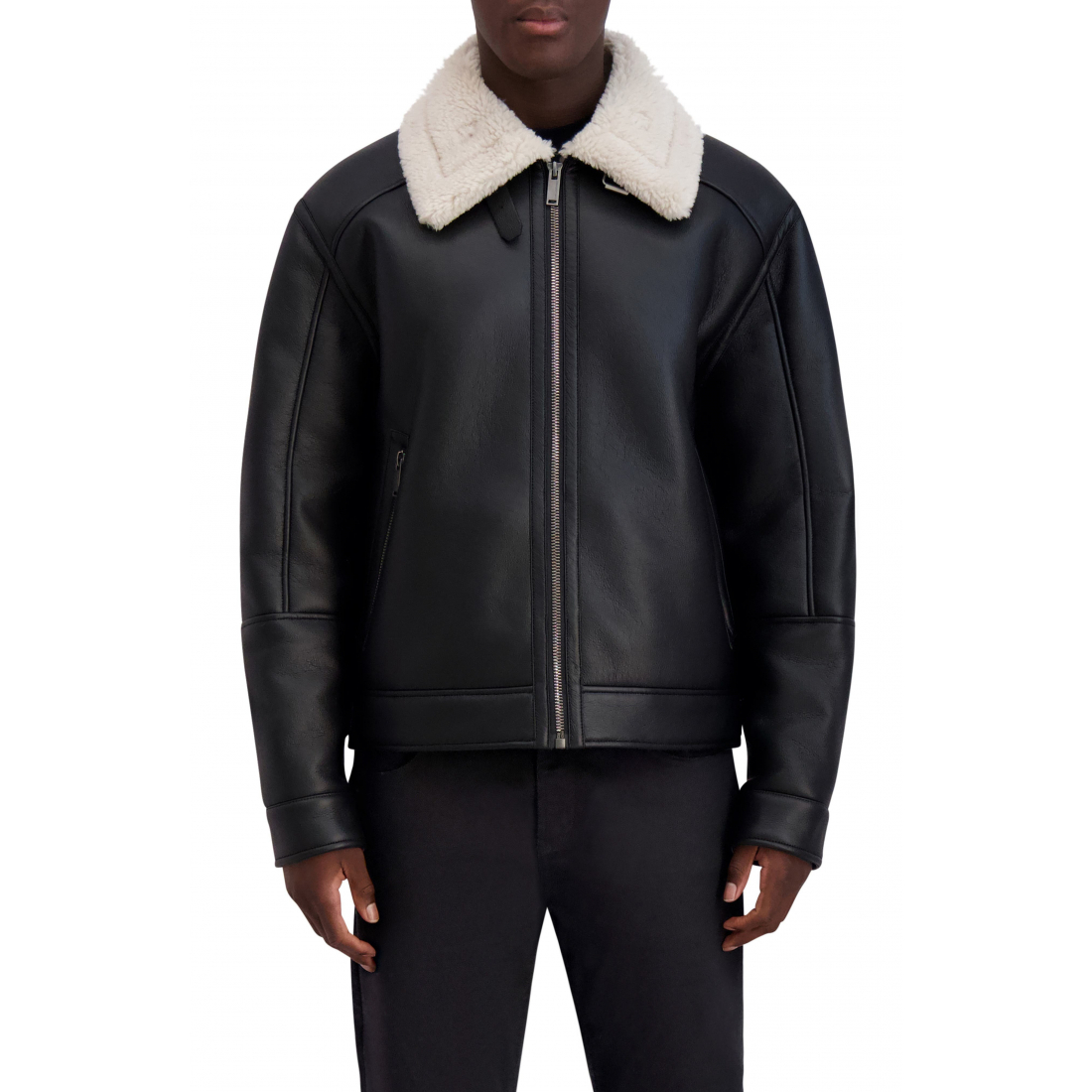 Blouson bomber 'Faux Shearling' pour Hommes