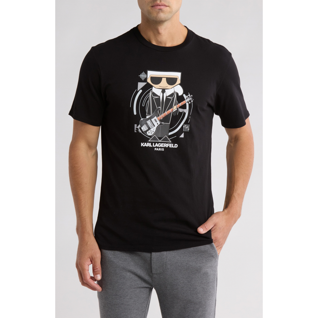 'Kocktail Karl Guitar Cotton Graphic T-Shirt' pour Hommes