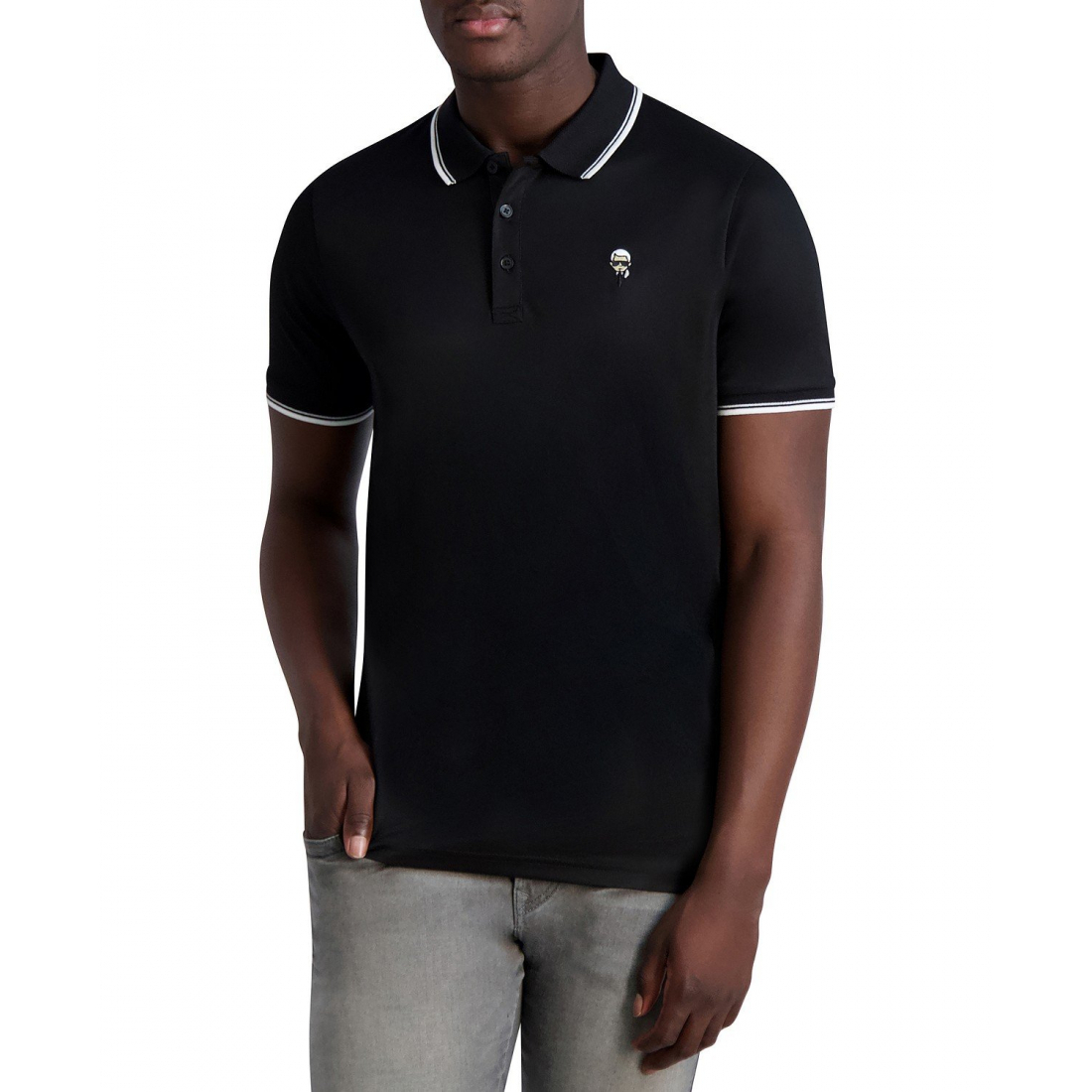 'Slim-Fit Karl Patch Tipped Polo Shirt' für Herren