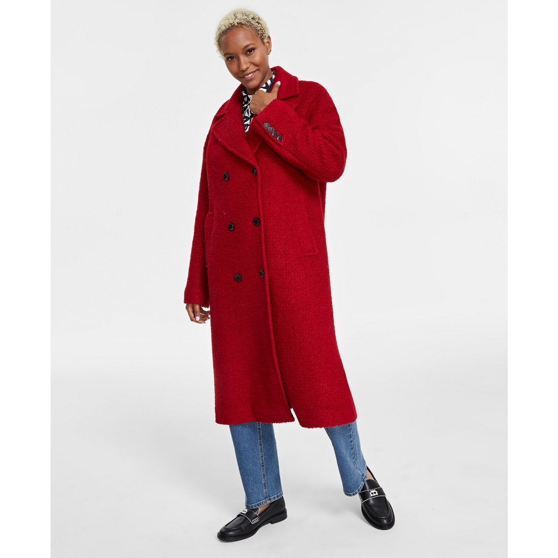 'Double-Breasted Overcoat' pour Femmes