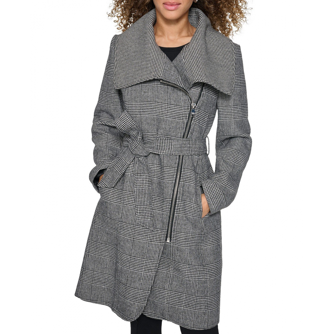 Manteau 'Houndstooth Wrap' pour Femmes
