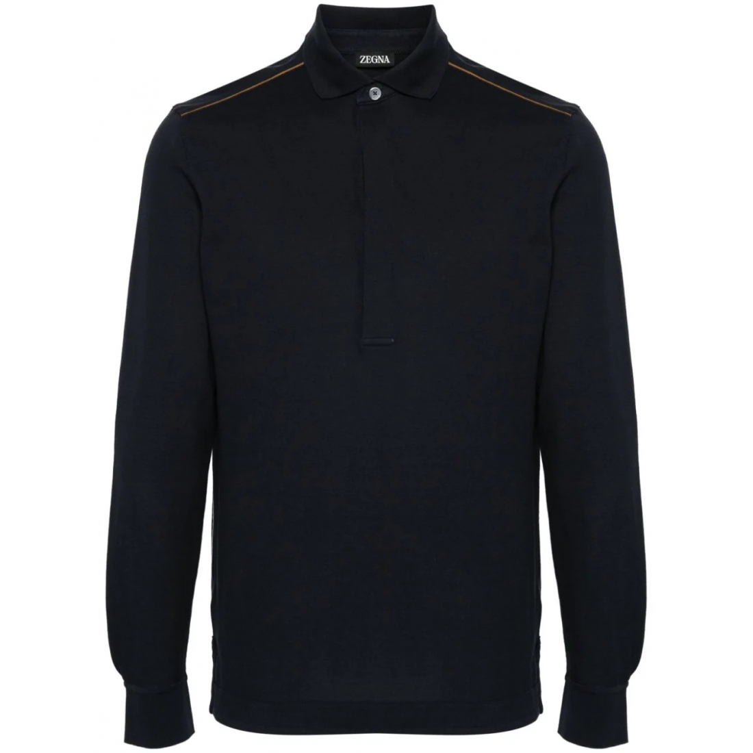 Polo manches longues 'Stripe-Detail' pour Hommes