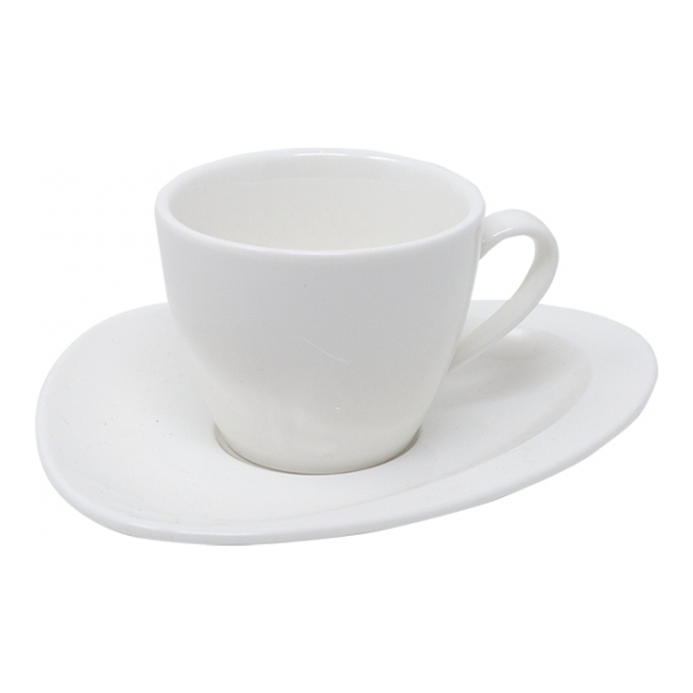 Set de tasses & soucoupes à café 'Carrara' - 80 ml, 6 Pièces