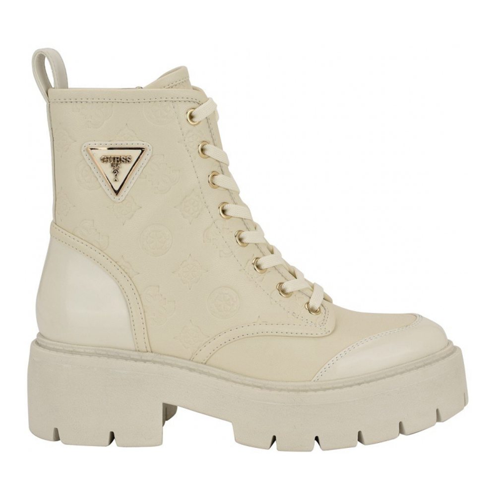 Bottes 'Shun Triple Triangle Lace-Up Lug Sole Combat Boots' pour Femmes