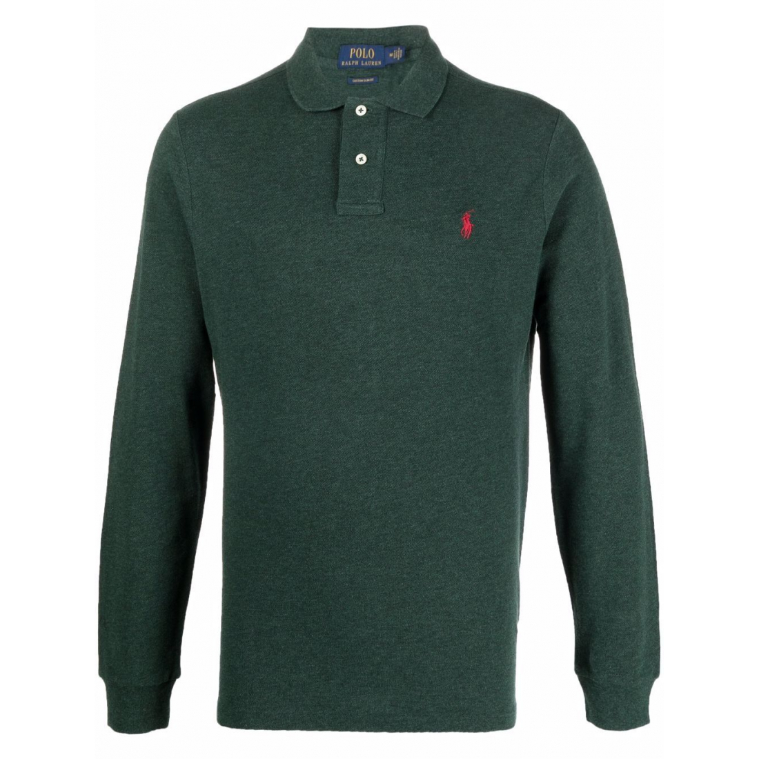 'Logo Embroidered' Langärmeliges Poloshirt für Herren