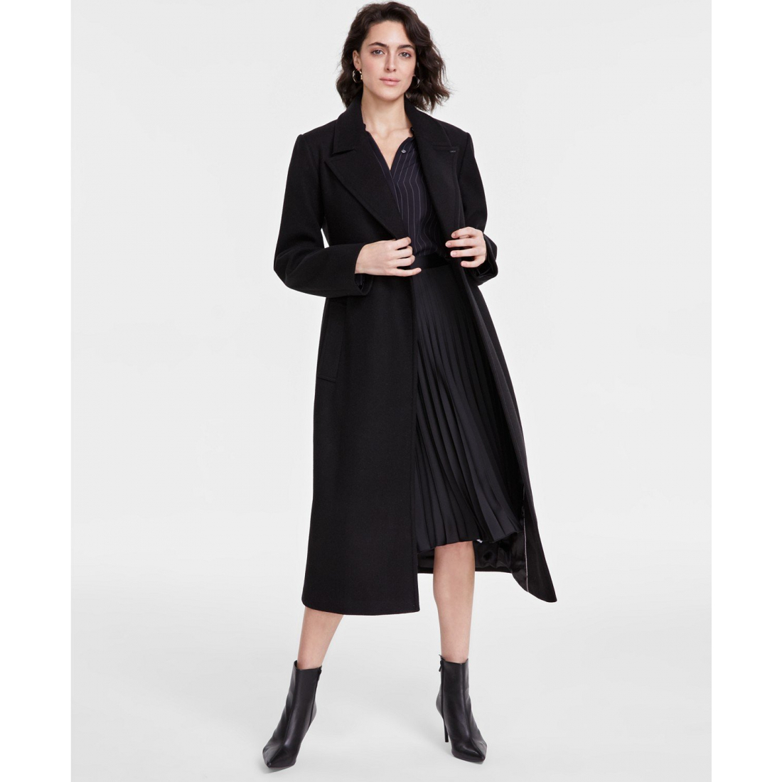 Manteau 'Notched-Collar Double-Breasted Wrap' pour Femmes