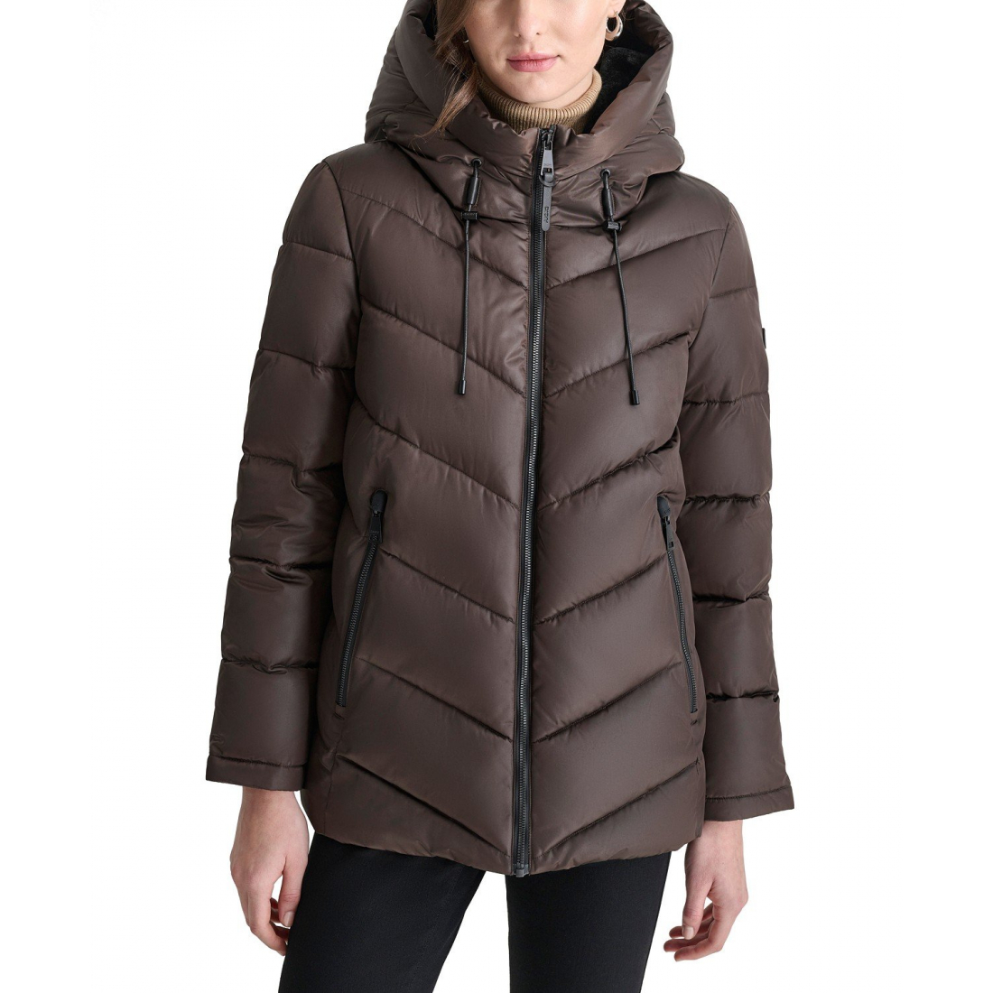 Manteau matelassé 'Hooded Zip-Front' pour Femmes