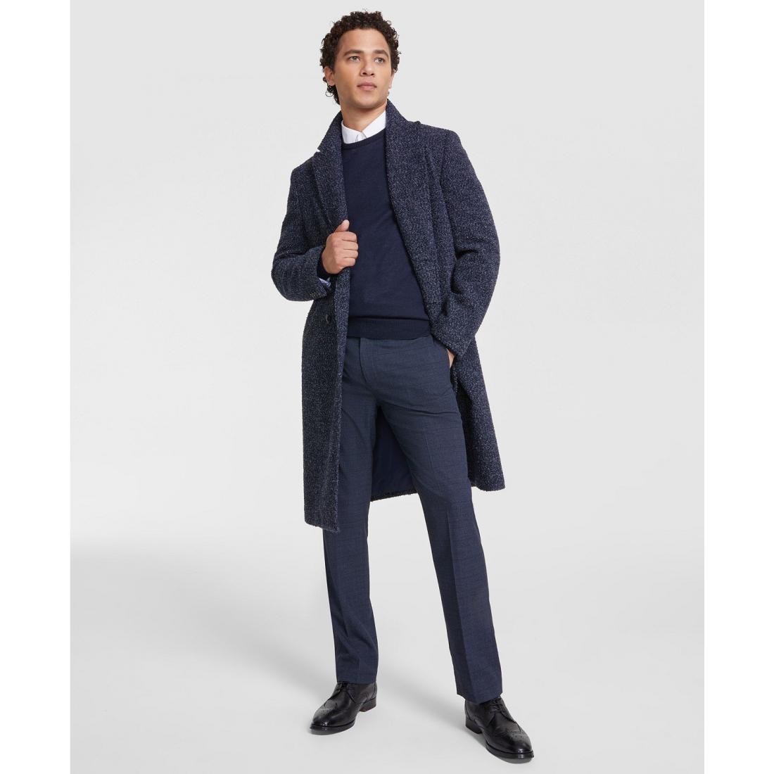 Manteau 'Modern-Fit Blue Over' pour Hommes
