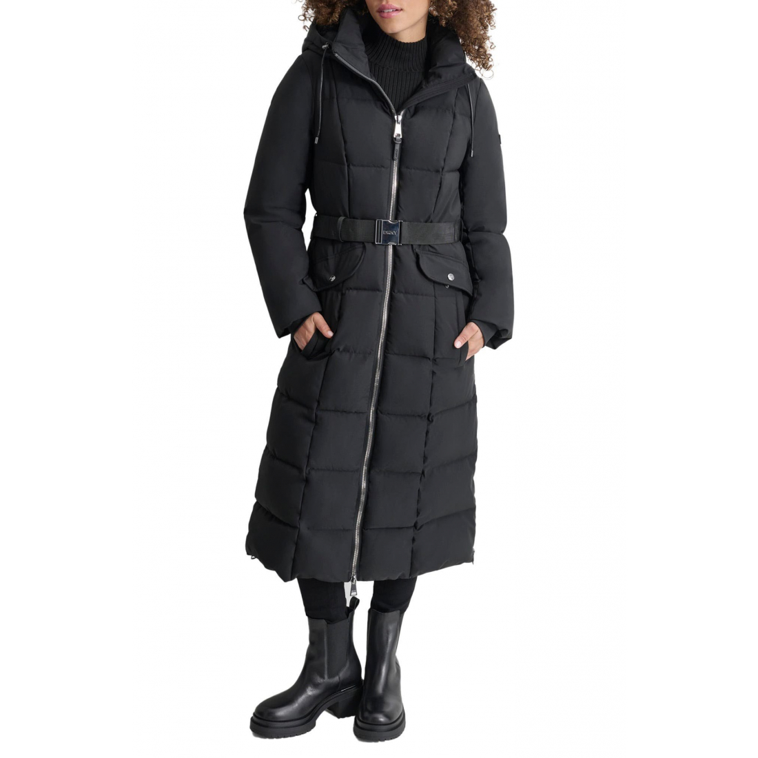 Veste matelassée 'Belted Hooded Maxi' pour Femmes