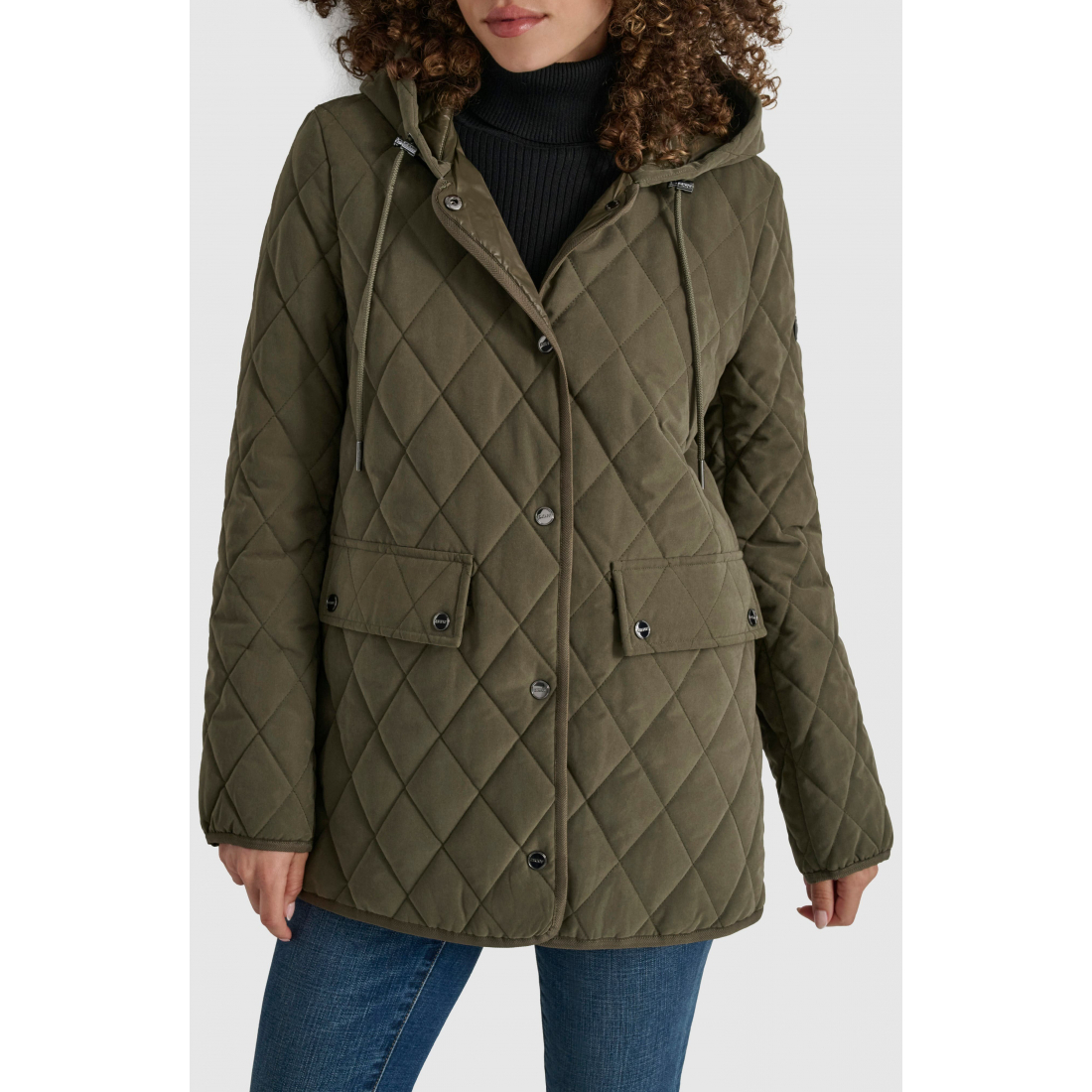Manteau 'Hooded Diamond Quilted' pour Femmes