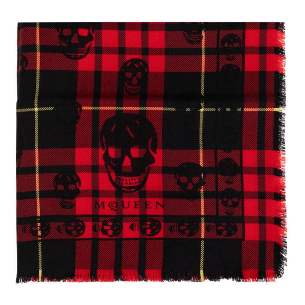 Écharpe en laine 'Skull-Print' pour Hommes