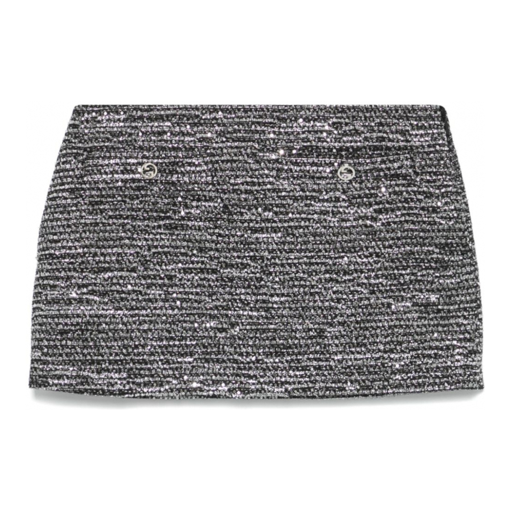 'Striped Tweed' Mini Rock für Damen