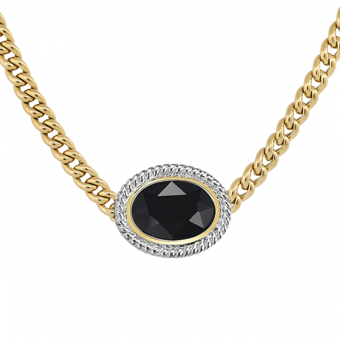 Collier 'Two Tone Oval' pour Femmes