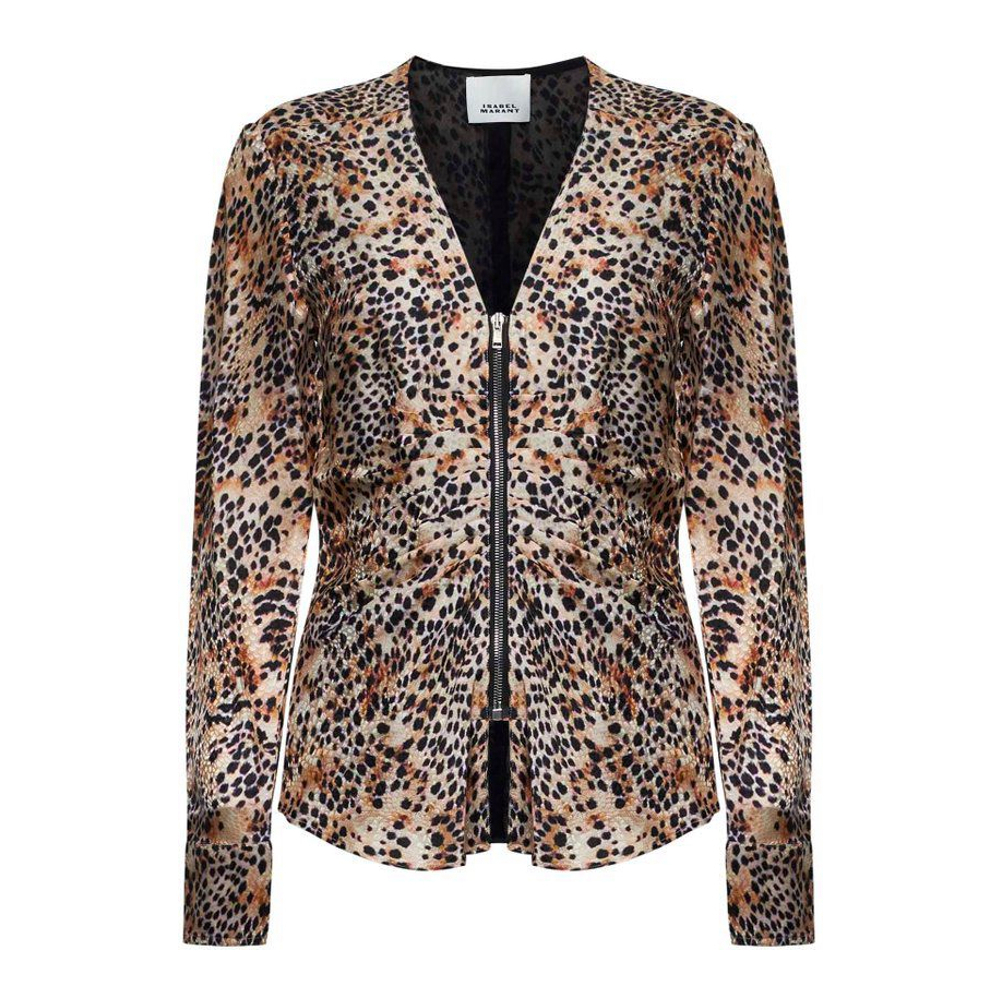 Veste 'Leopard Printed V-Neck' pour Femmes