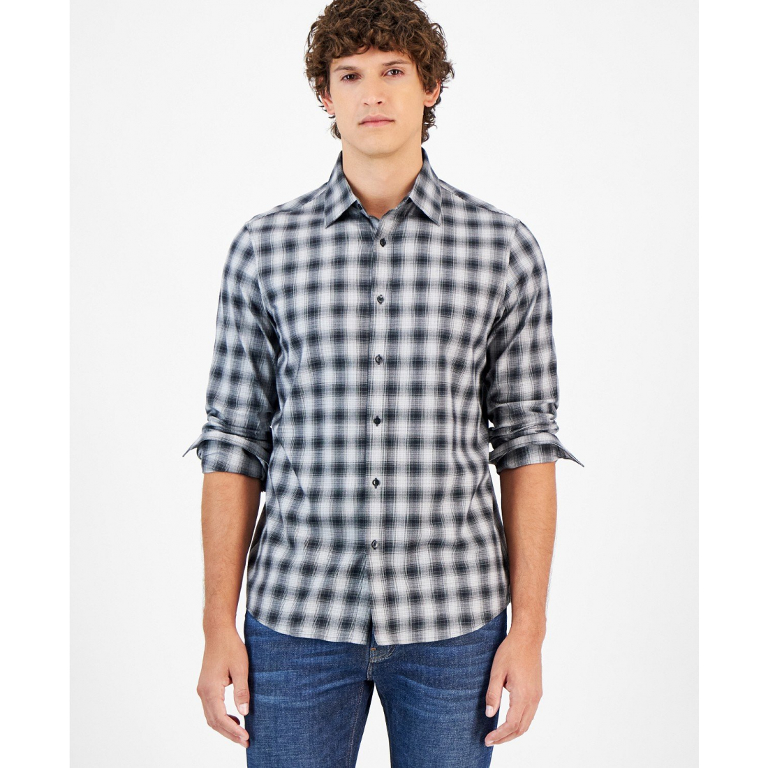 Chemise 'Classic-Fit Shadow Plaid' pour Hommes