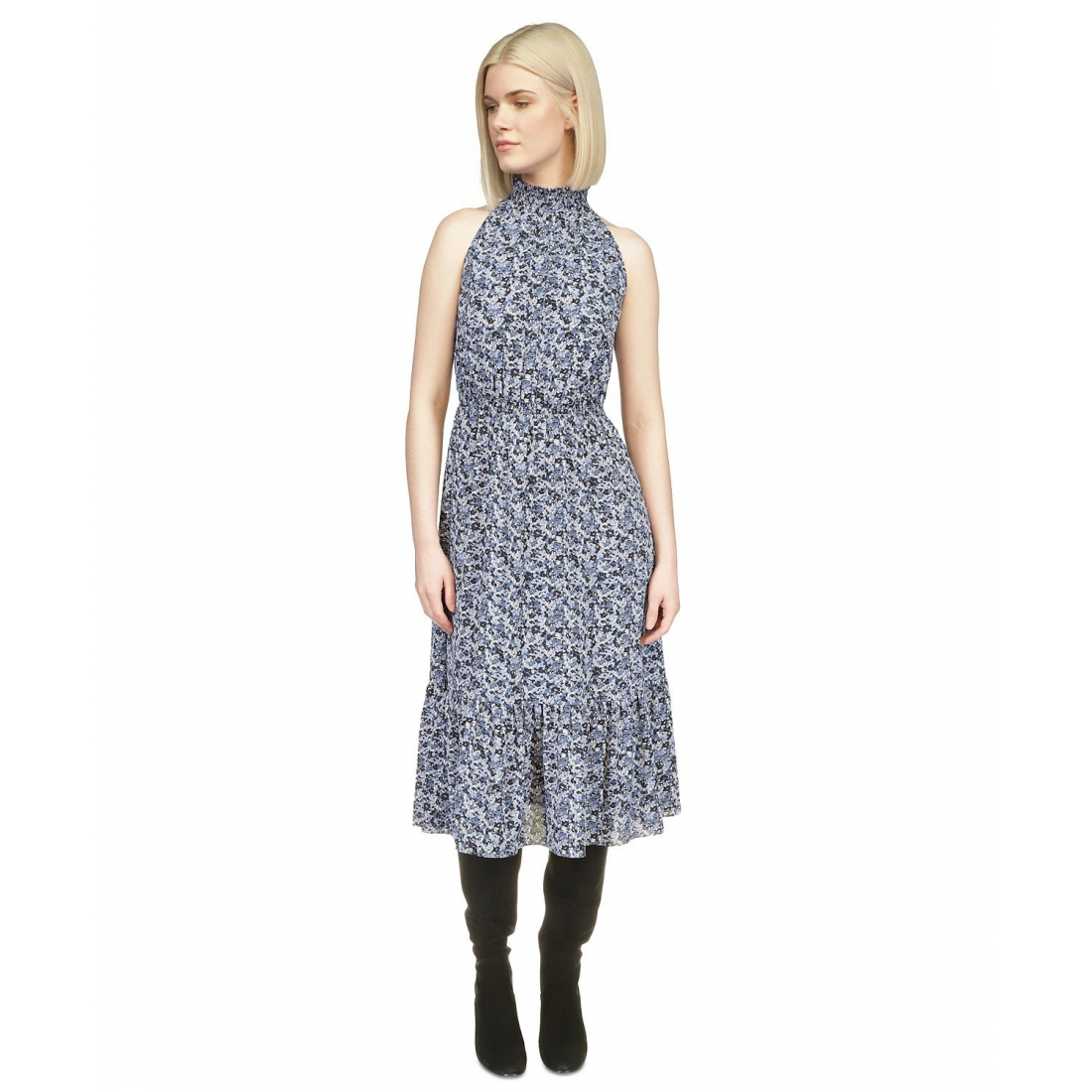 Women's 'Printed Halter' Midi Dress