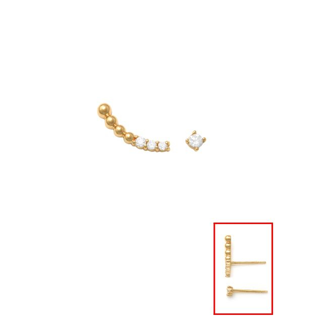 Boucles d'oreilles dépareillées 