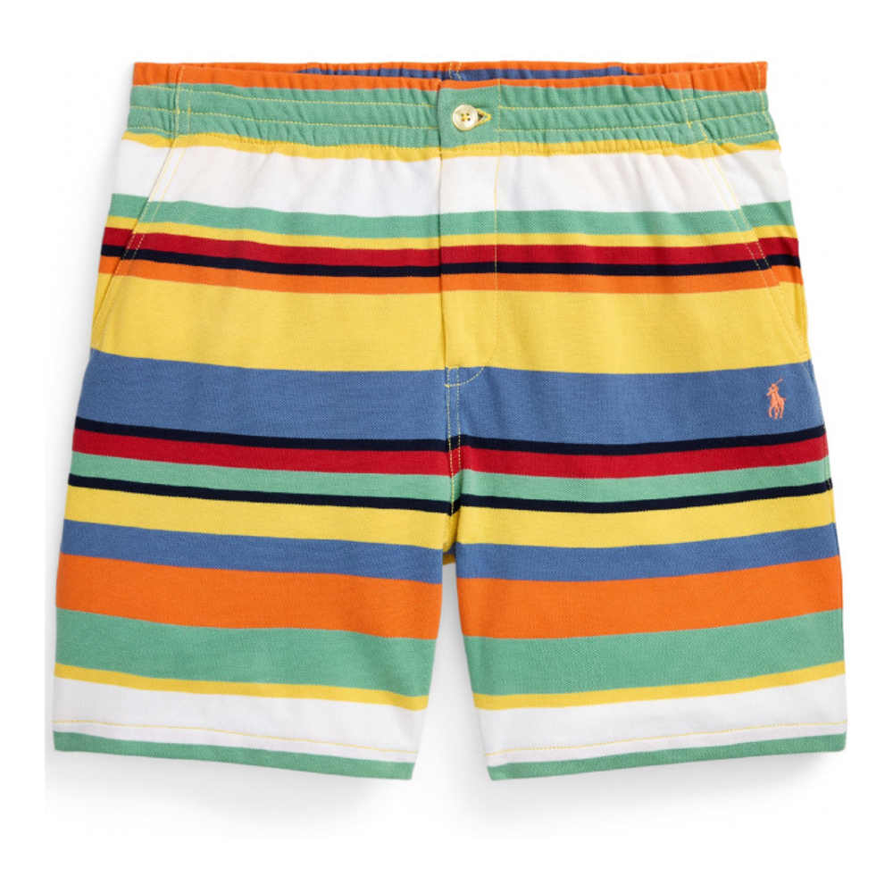 'Striped Cotton Mesh Shorts' pour Grands garçons
